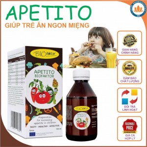 APETITO Phối hợp cân bằng giữa dược thảo thiên nhiên và multivitamin, giúp trẻ ăn ngon miệng.